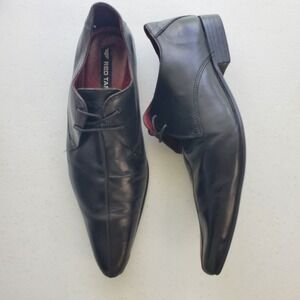 Red Tape Men's‎ Chester Monk Strap Leather Dress Shoes, Black, US Size 10.